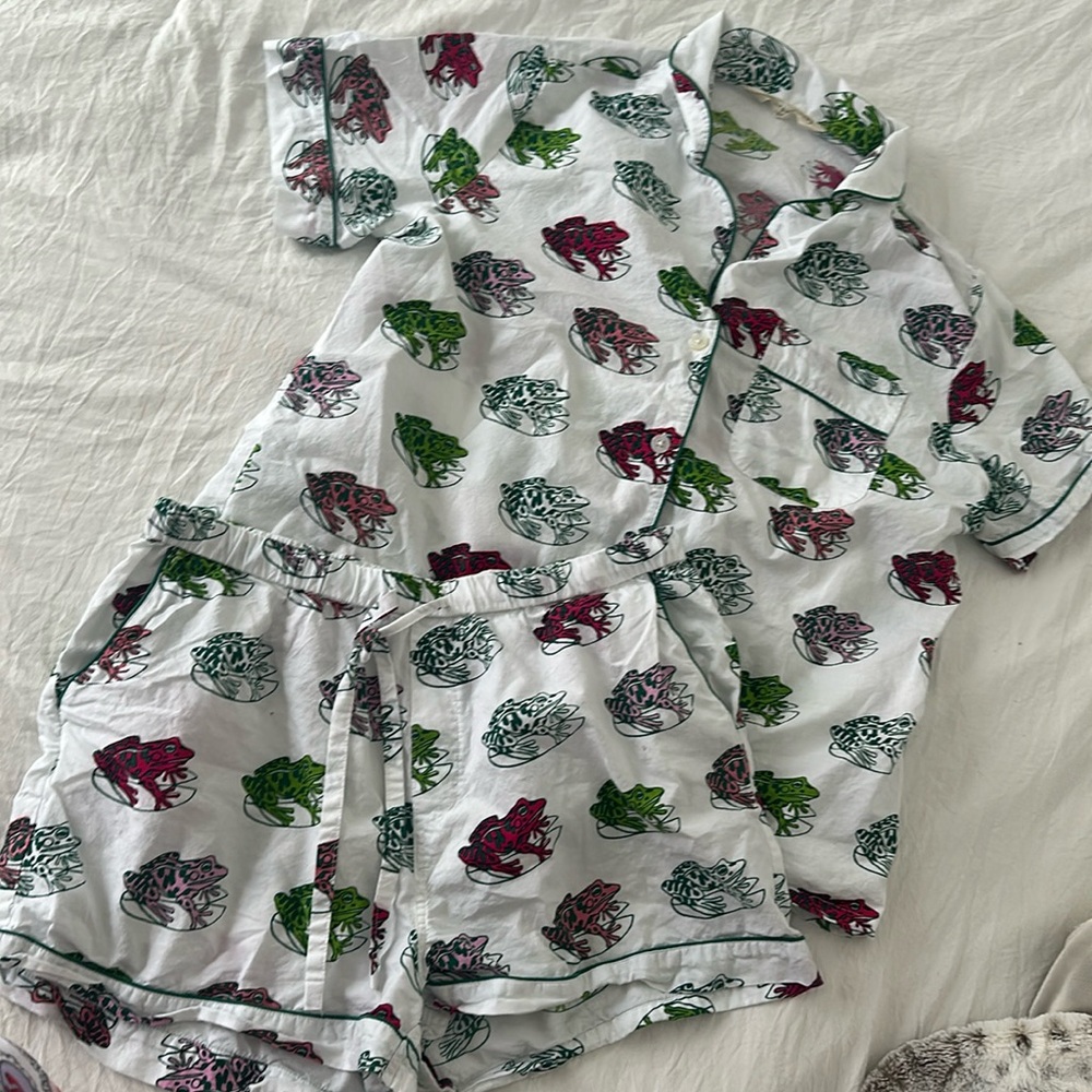 Print Fresh x Anthropologie frog pjs size medium